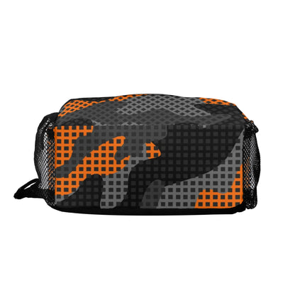 Camo Bag | Orange & Black Pixel Camouflage | Chest Crossbody