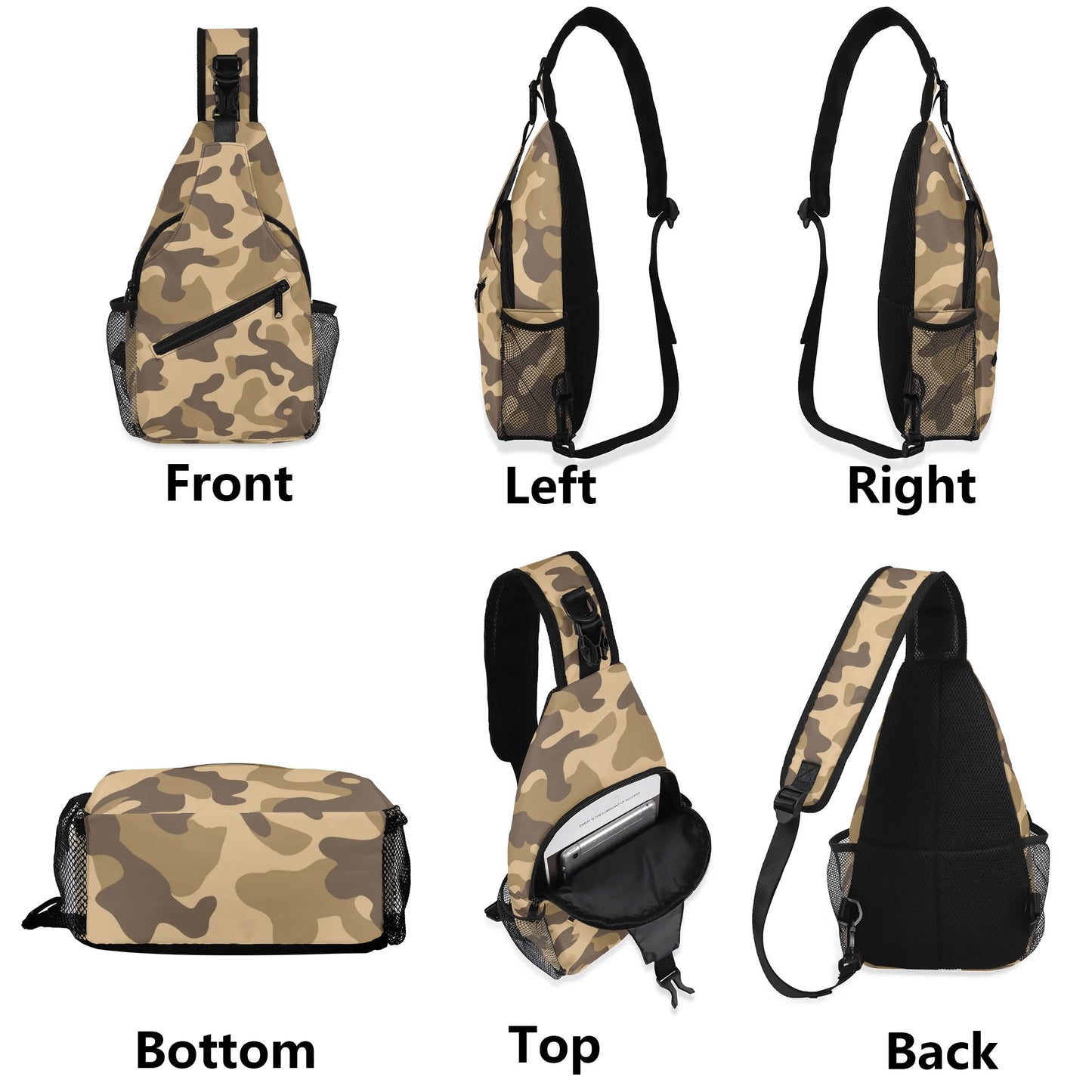 Camo Bag | Khaki Camouflage | Chest Crossbody