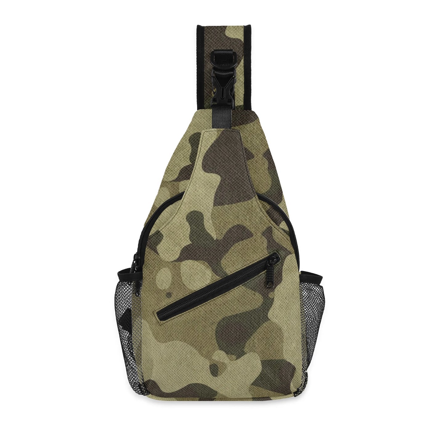 Camo Bag | Green Fabric Camouflage | Chest Crossbody