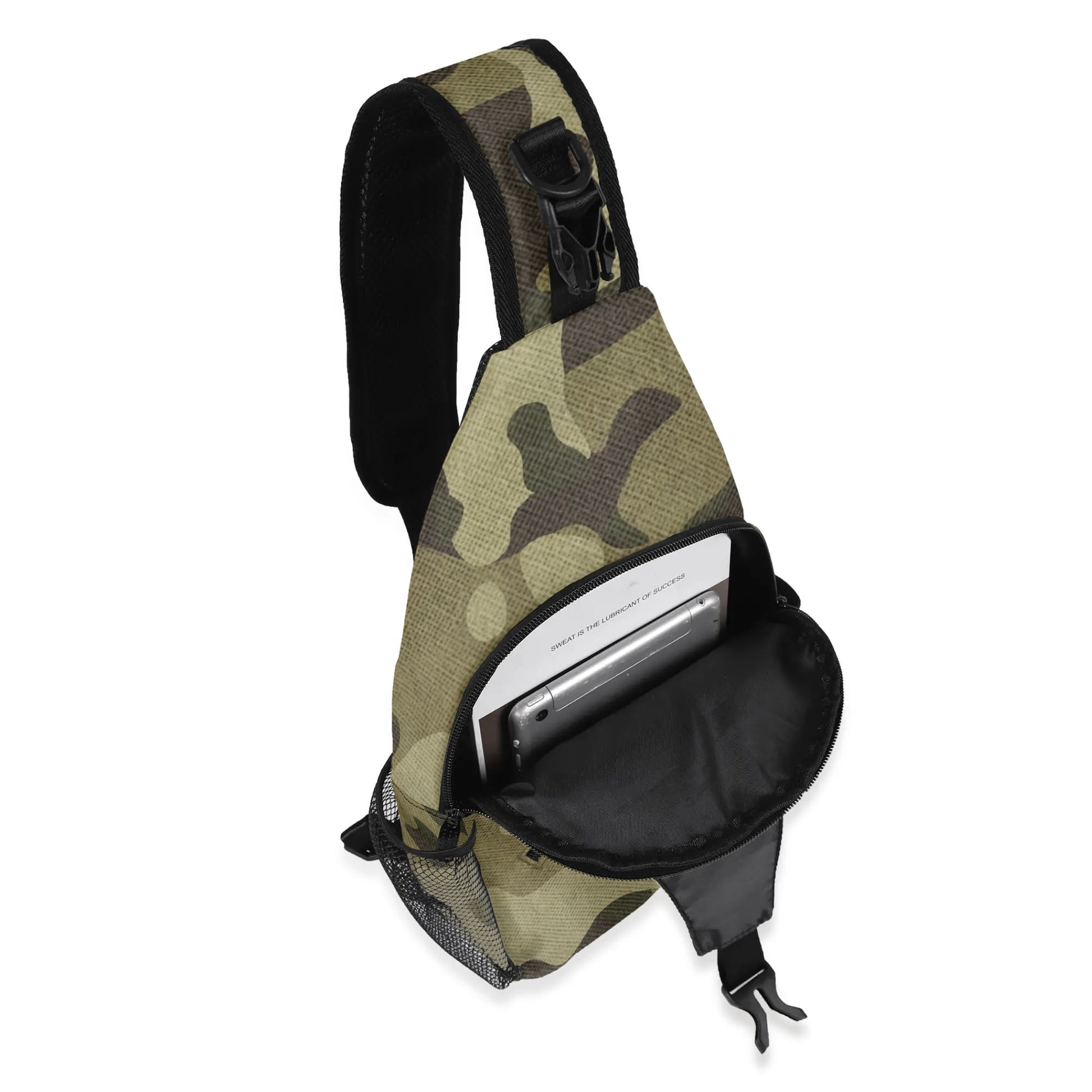 Camo Bag | Green Fabric Camouflage | Chest Crossbody