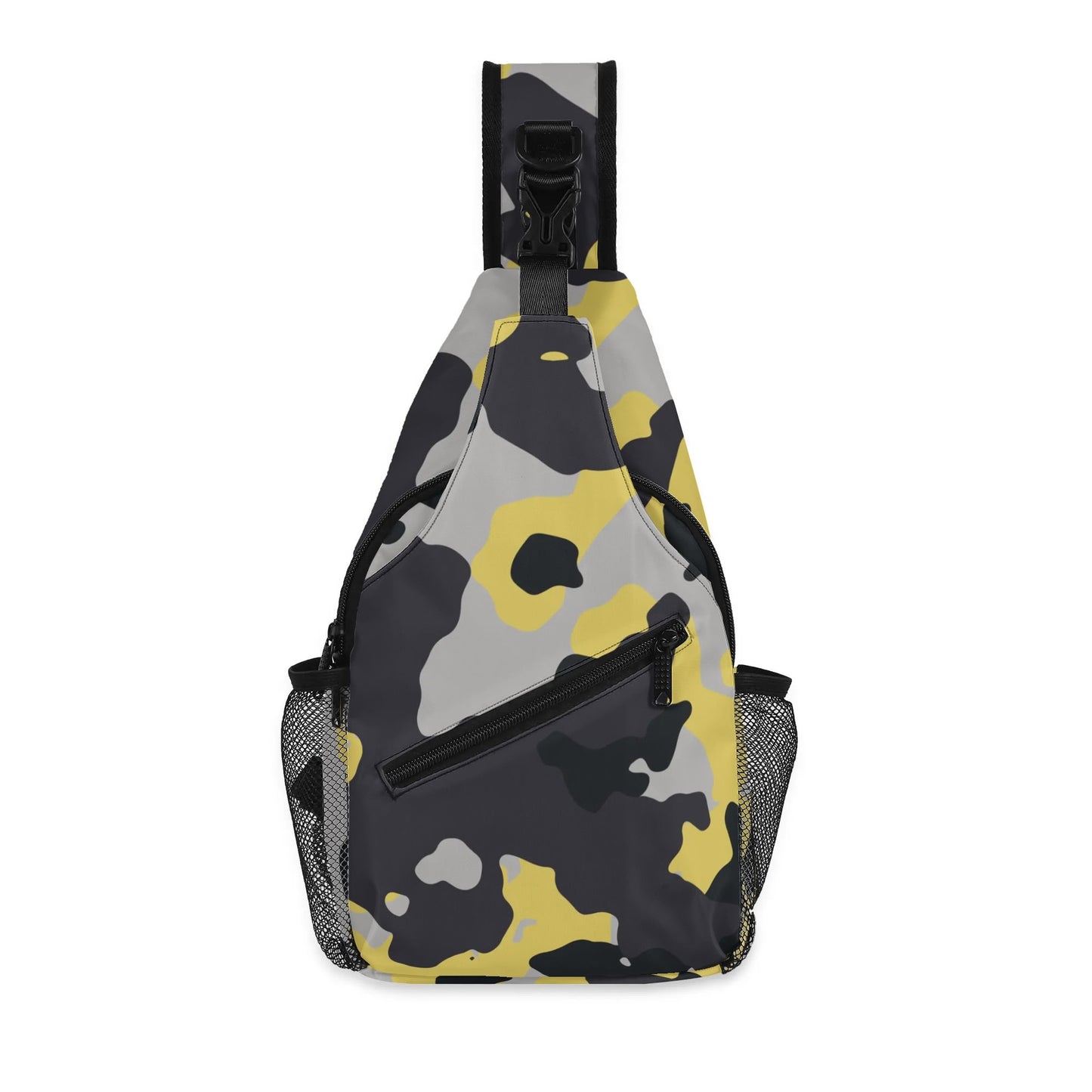 Camo Bag | Yellow, Black & Silver Camouflage | Chest Crossbody