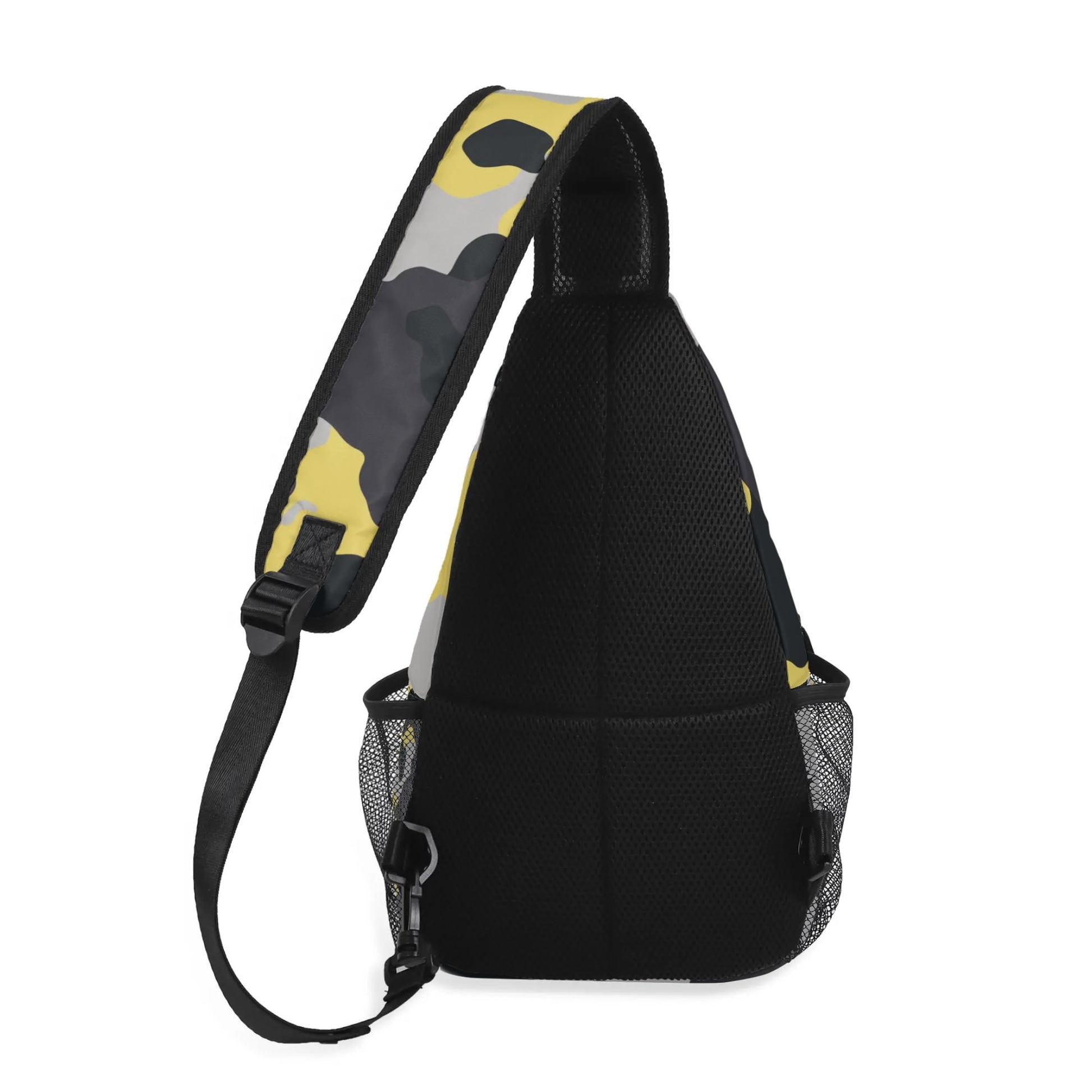 Camo Bag | Yellow, Black & Silver Camouflage | Chest Crossbody