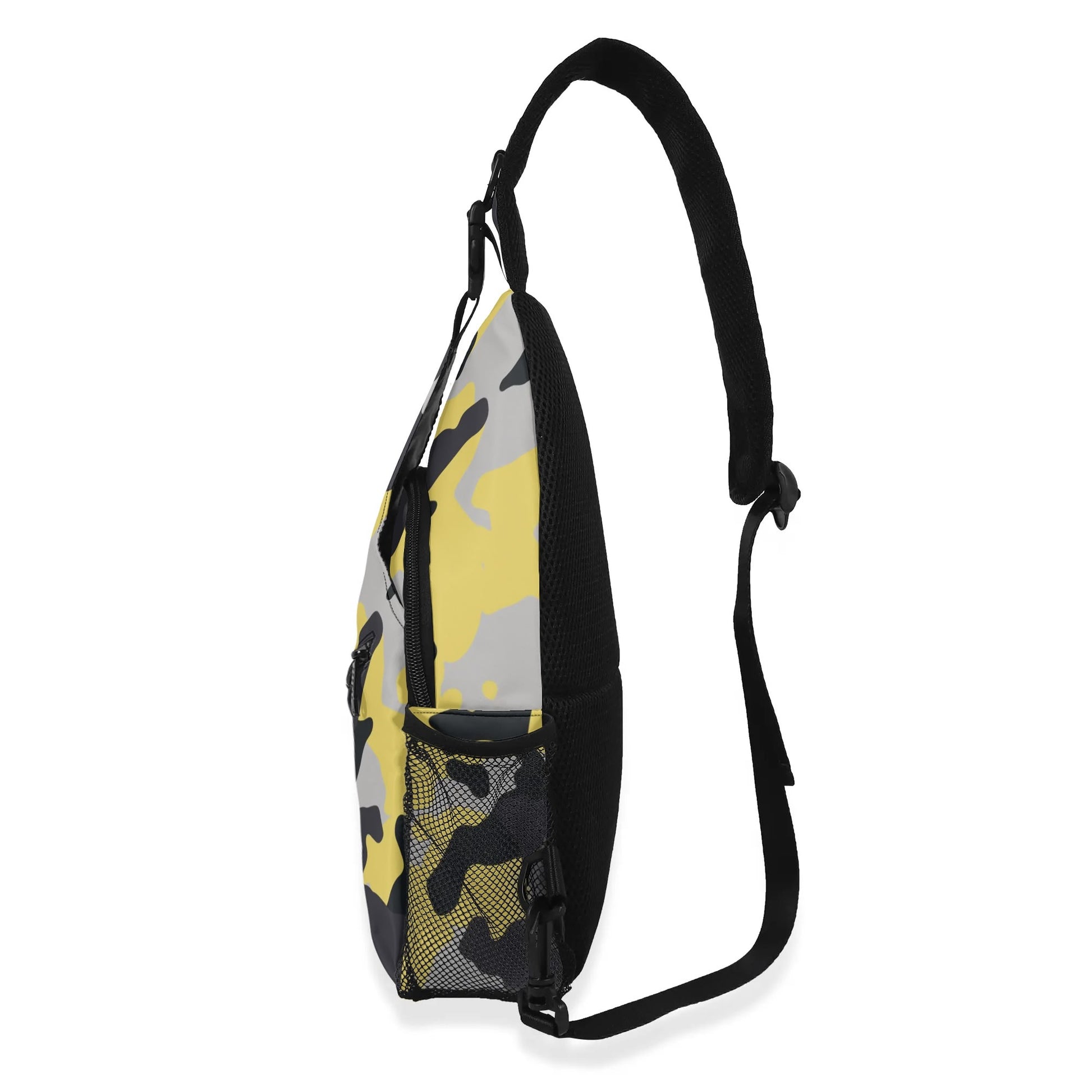 Camo Bag | Yellow, Black & Silver Camouflage | Chest Crossbody