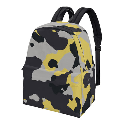 Camo Backpack | Yellow, Black & Silver Camouflage