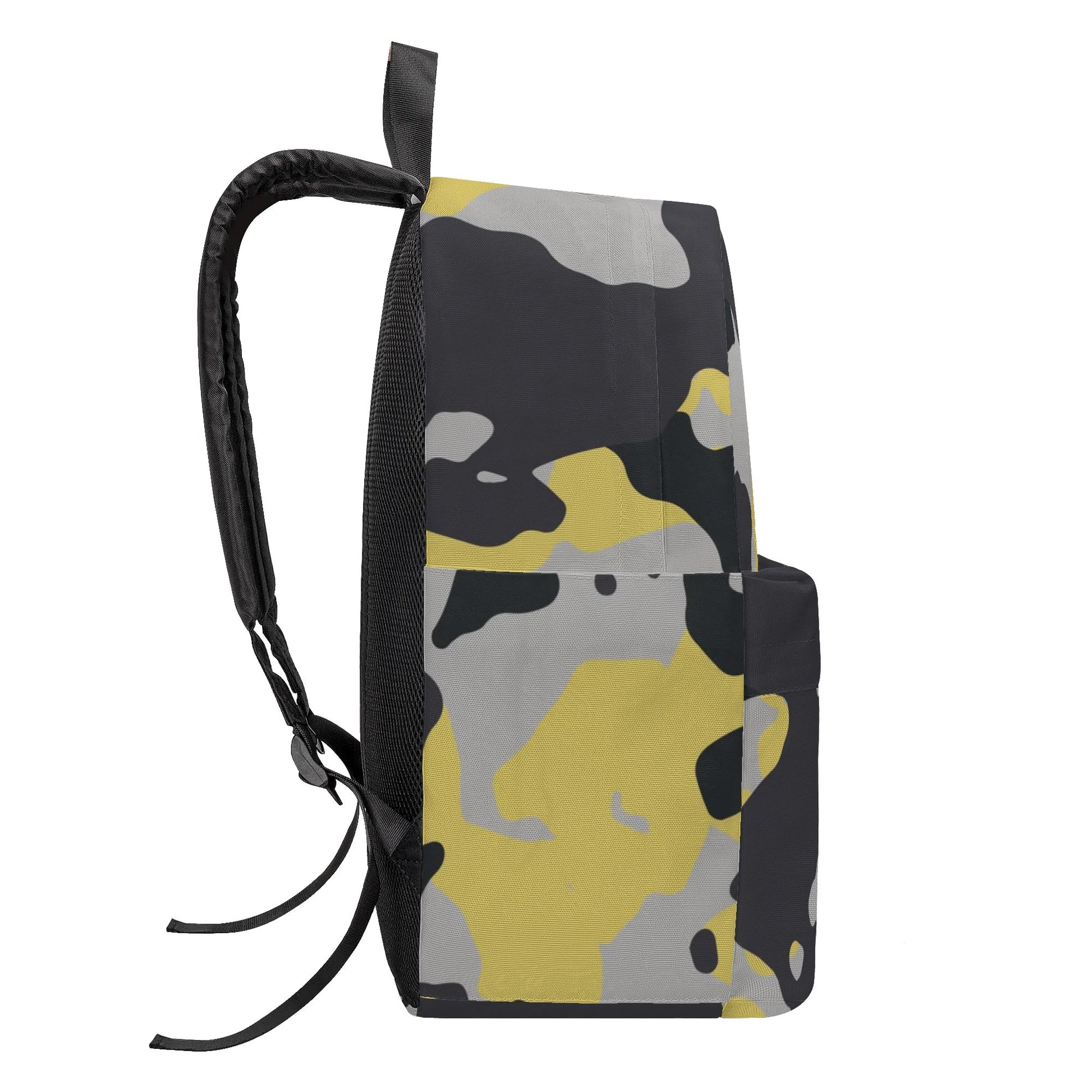 Camo Backpack | Yellow, Black & Silver Camouflage