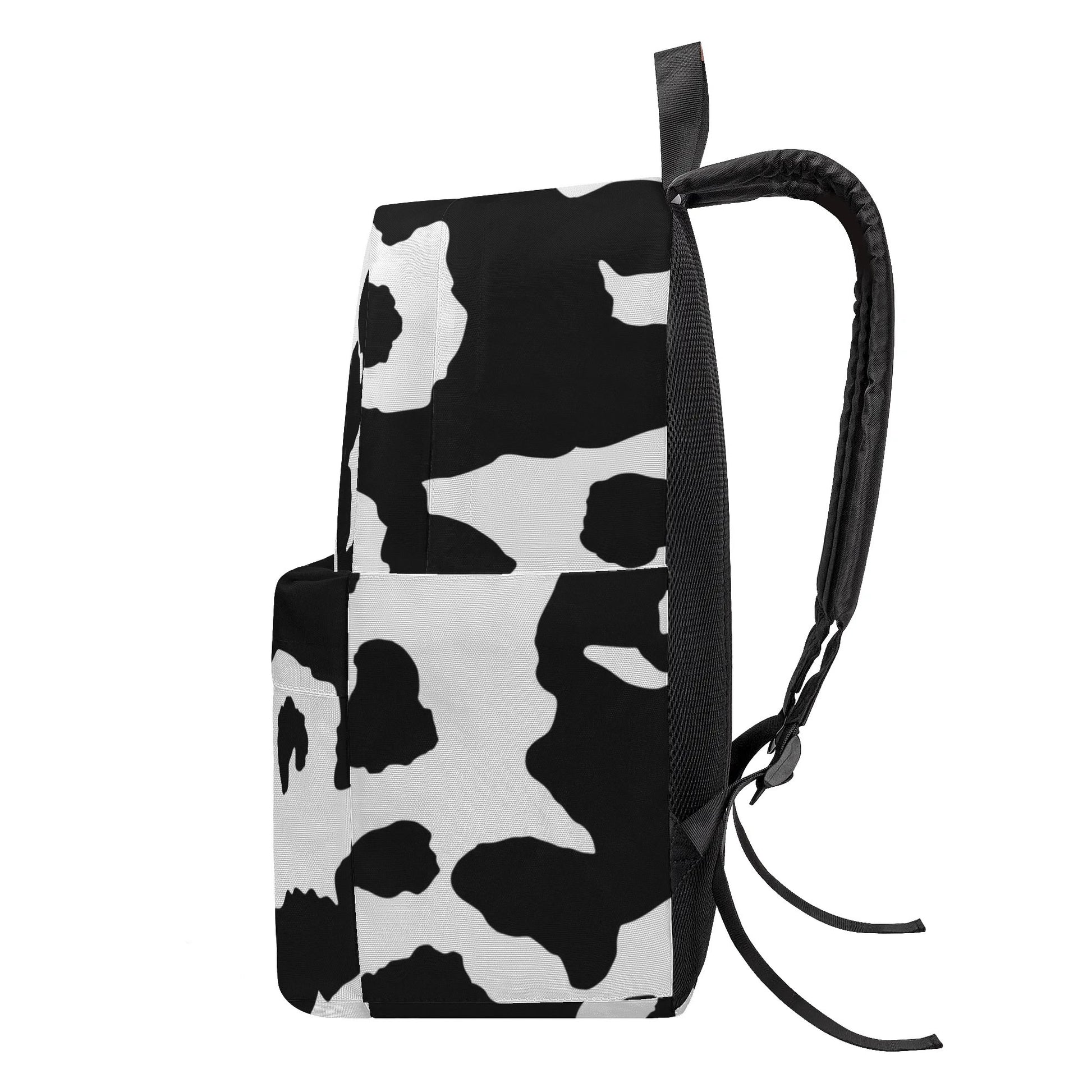 Camo Backpack | Black & White Cow Camouflage