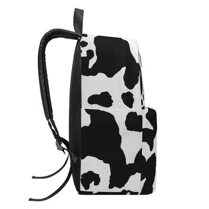 Camo Backpack | Black & White Cow Camouflage