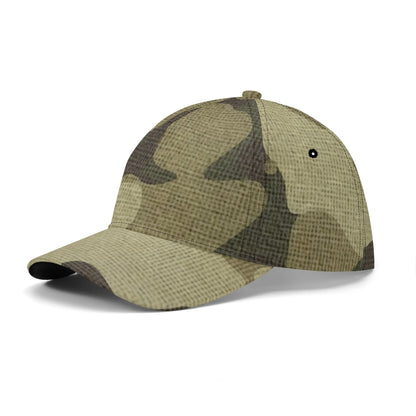 Camo Baseball Cap | Green Fabric Camouflage