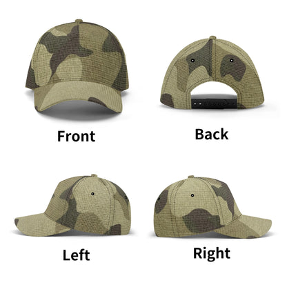 Camo Baseball Cap | Green Fabric Camouflage