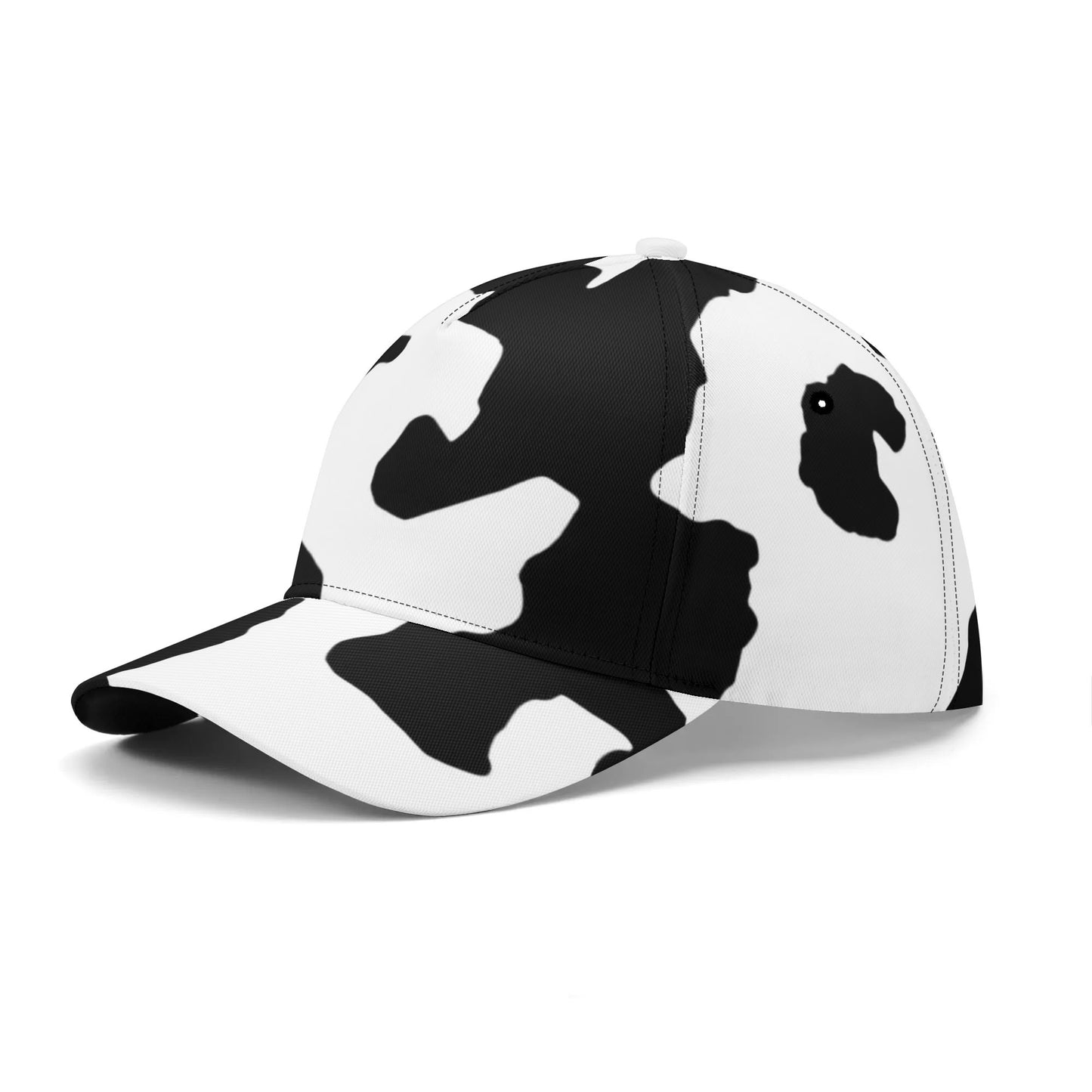 Camo Baseball Cap | Black & White Cow Camouflage