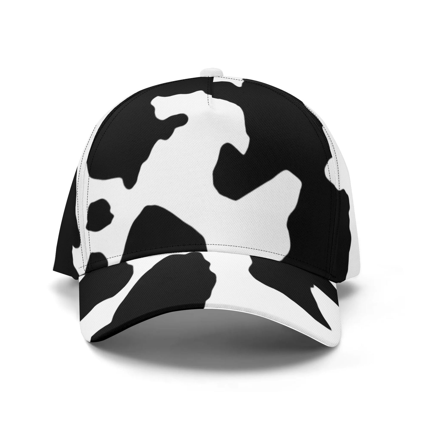 Camo Baseball Cap | Black & White Cow Camouflage