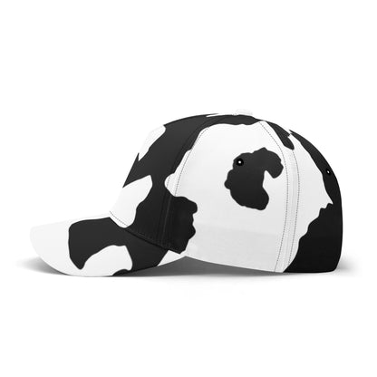 Camo Baseball Cap | Black & White Cow Camouflage