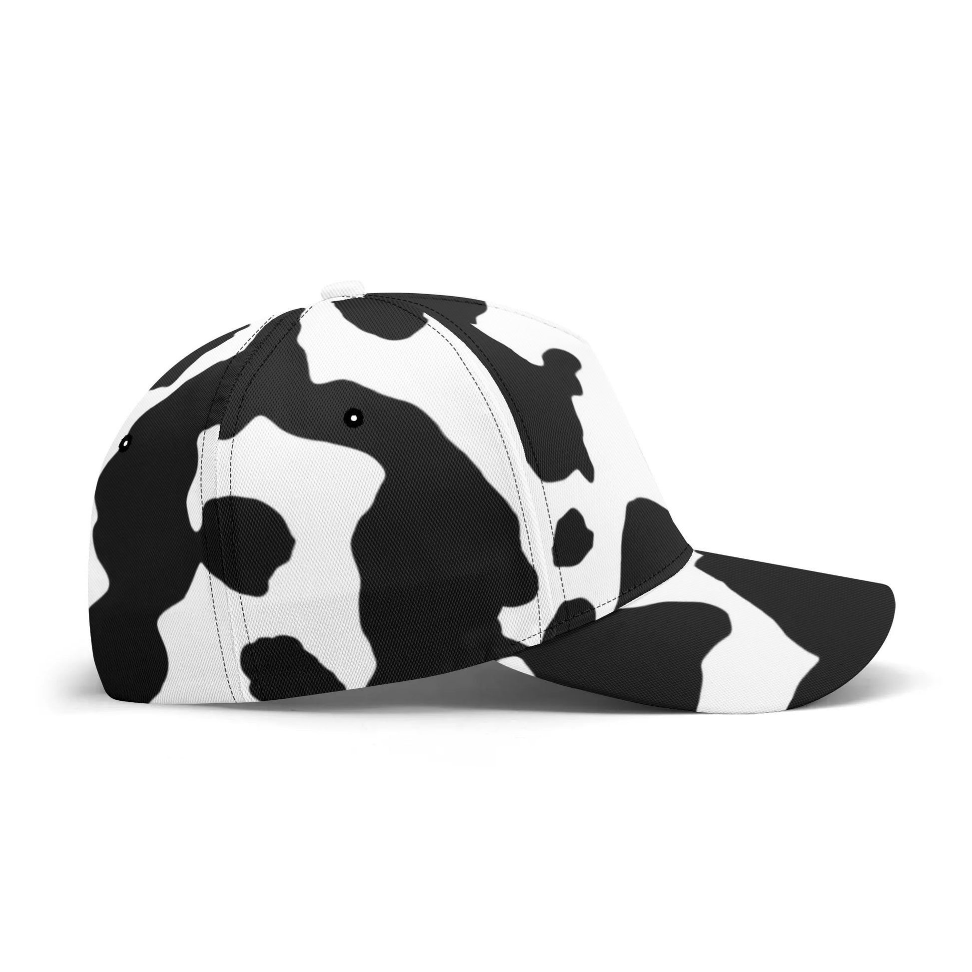 Camo Baseball Cap | Black & White Cow Camouflage