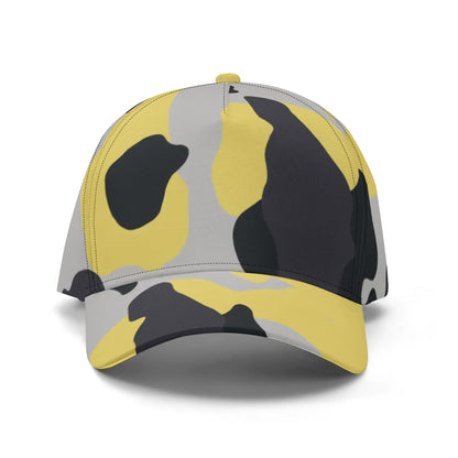 Camo Baseball Cap | Yellow, Black & Silver Camouflage