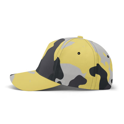 Camo Baseball Cap | Yellow, Black & Silver Camouflage