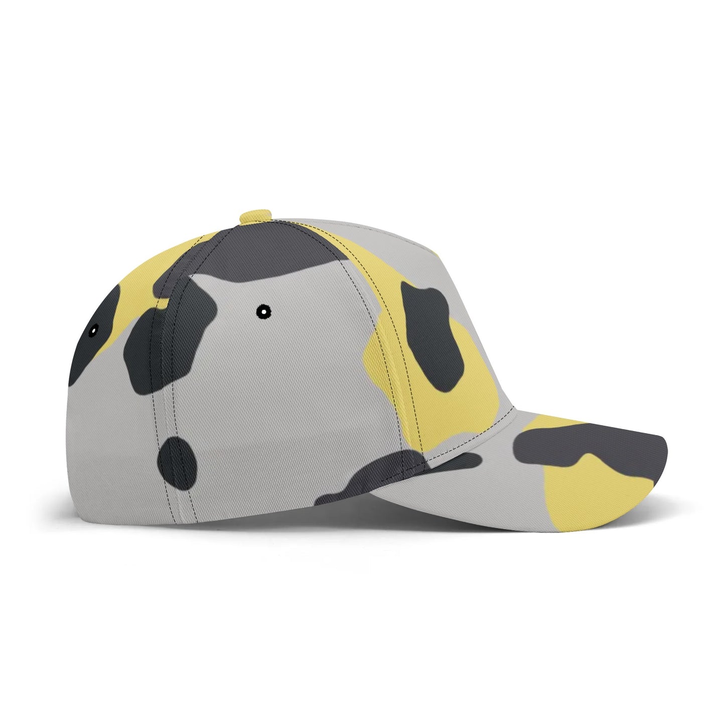 Camo Baseball Cap | Yellow, Black & Silver Camouflage