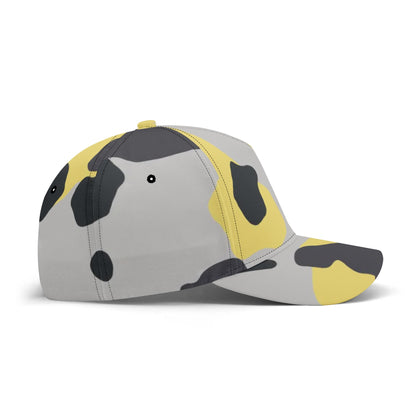 Camo Baseball Cap | Yellow, Black & Silver Camouflage