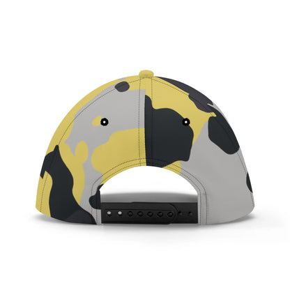 Camo Baseball Cap | Yellow, Black & Silver Camouflage