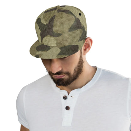 Camo Snapback | Green Fabric Camouflage