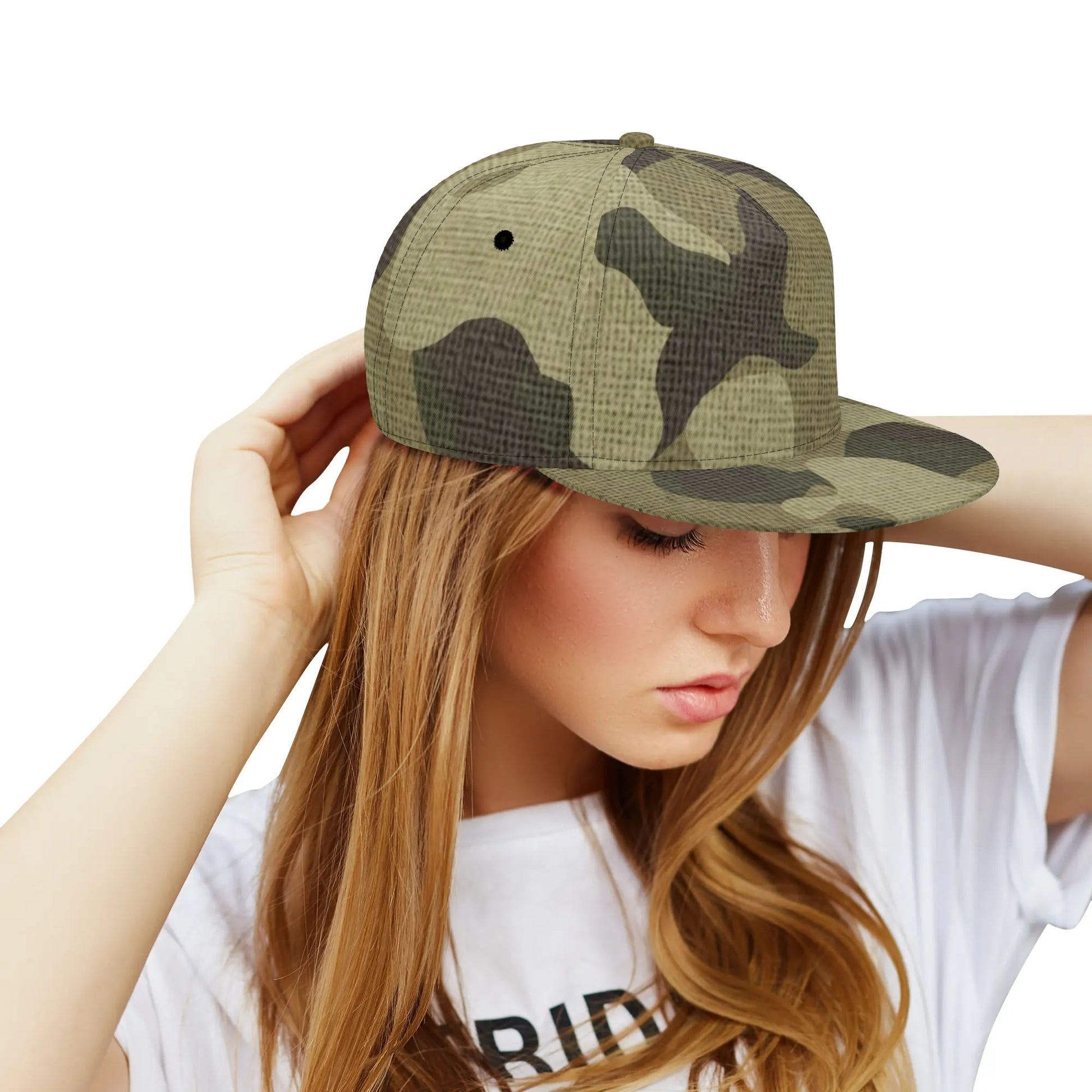 Camo Snapback | Green Fabric Camouflage