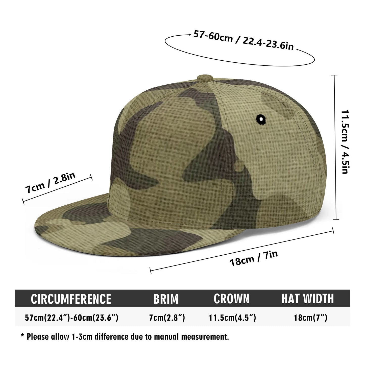 Camo Snapback | Green Fabric Camouflage