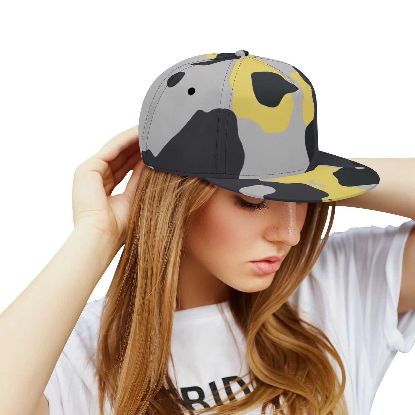 Camo Snapback | Yellow, Black & Silver Camouflage