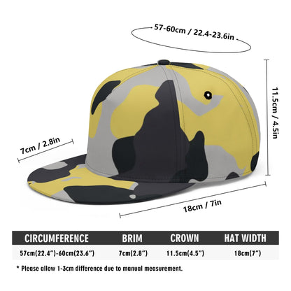 Camo Snapback | Yellow, Black & Silver Camouflage