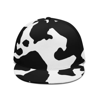 Camo Snapback | Black & White Cow Camouflage