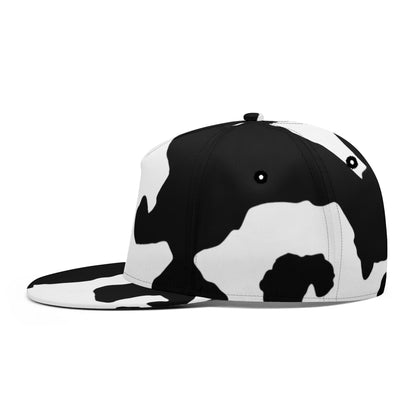 Camo Snapback | Black & White Cow Camouflage