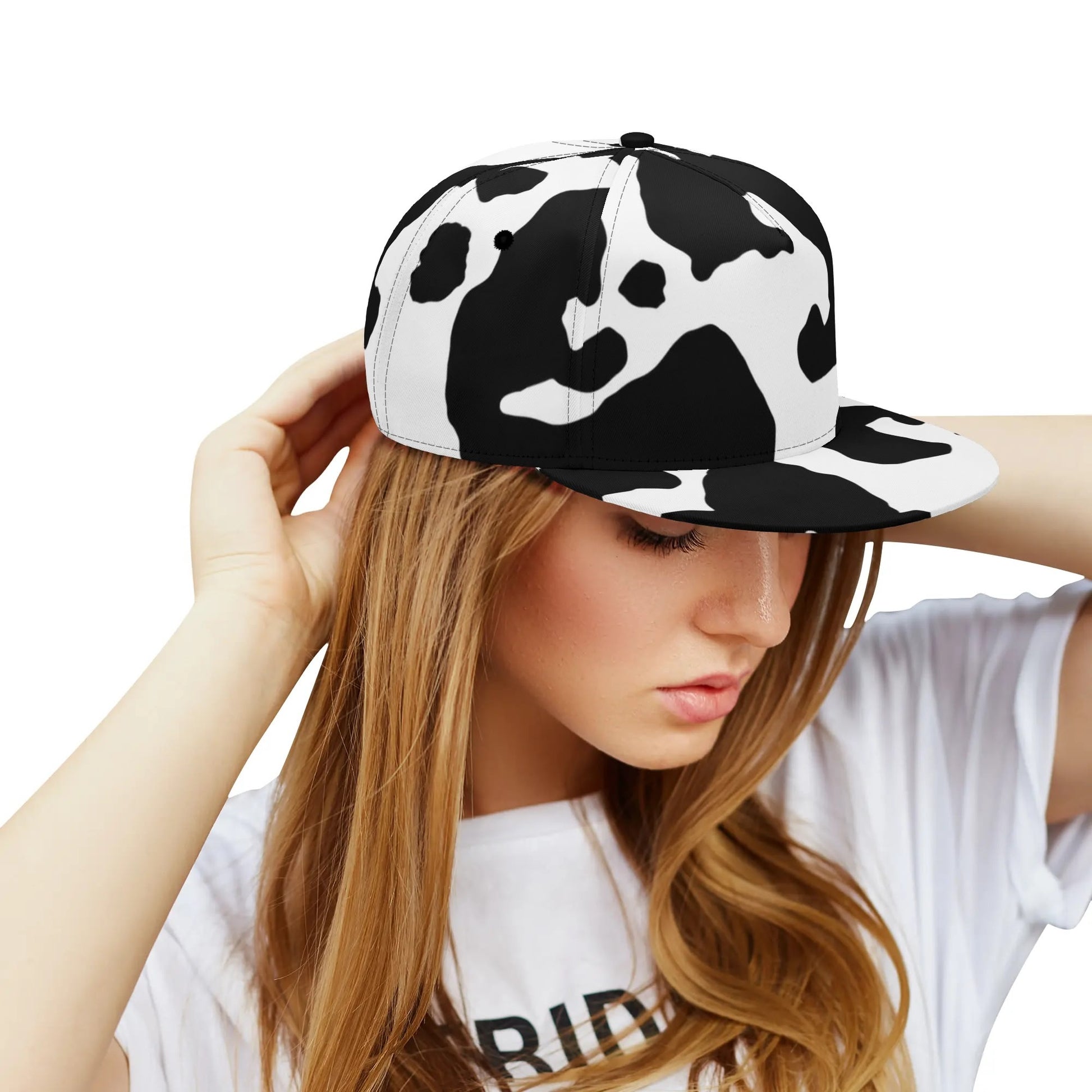 Camo Snapback | Black & White Cow Camouflage