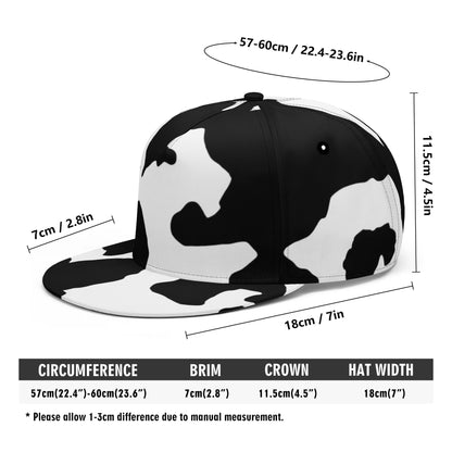 Camo Snapback | Black & White Cow Camouflage