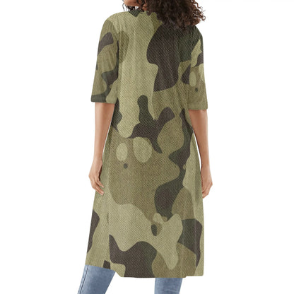 Camo Kimono | Green Fabric Camouflage