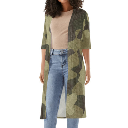 Camo Kimono | Green Fabric Camouflage