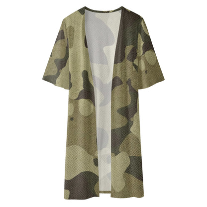 Camo Kimono | Green Fabric Camouflage