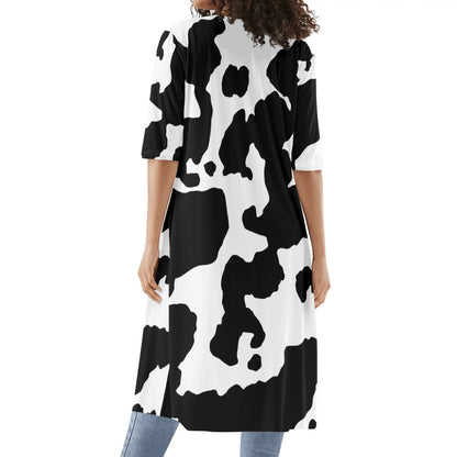 Camo Kimono | Black & White Cow Camouflage