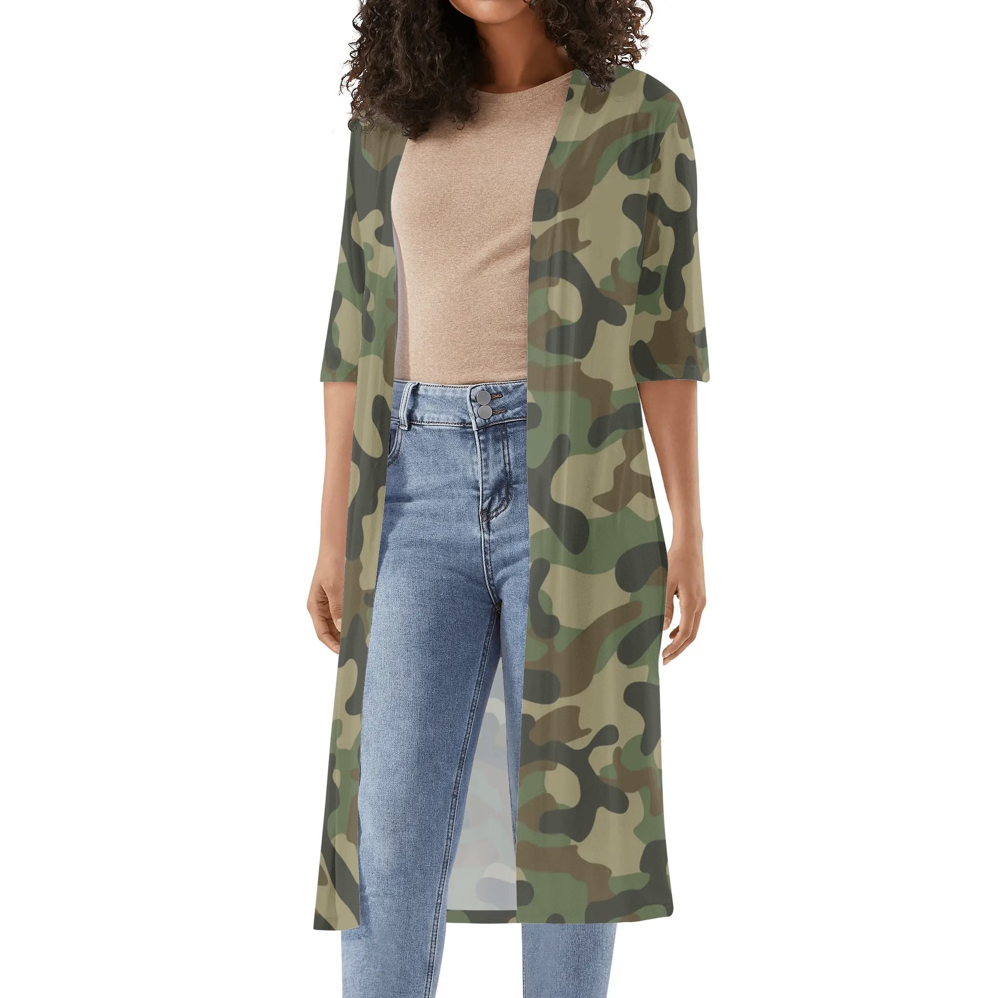 Camo Kimono | Military Brown Camouflage