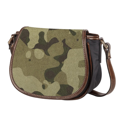 Saddle Bag | Camouflage Green Fabric