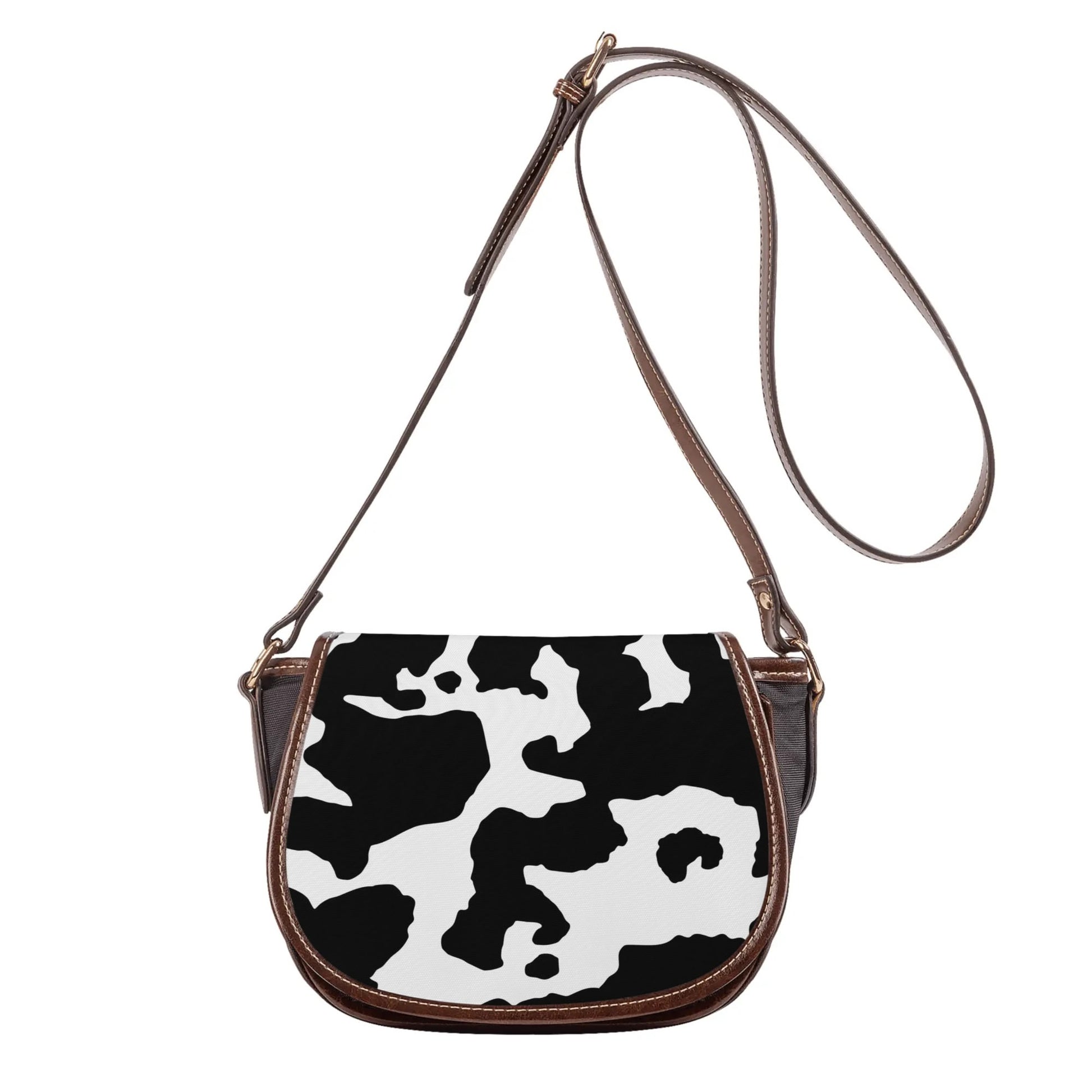 Saddle Bag | Black & White Camouflage