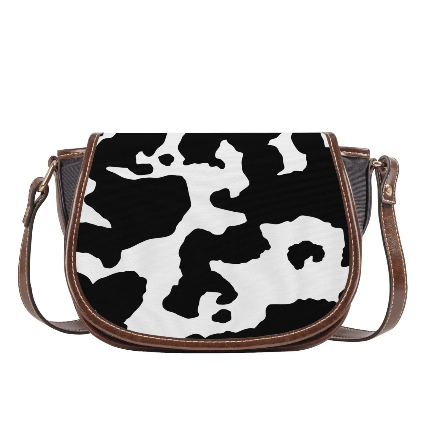 Saddle Bag | Black & White Camouflage