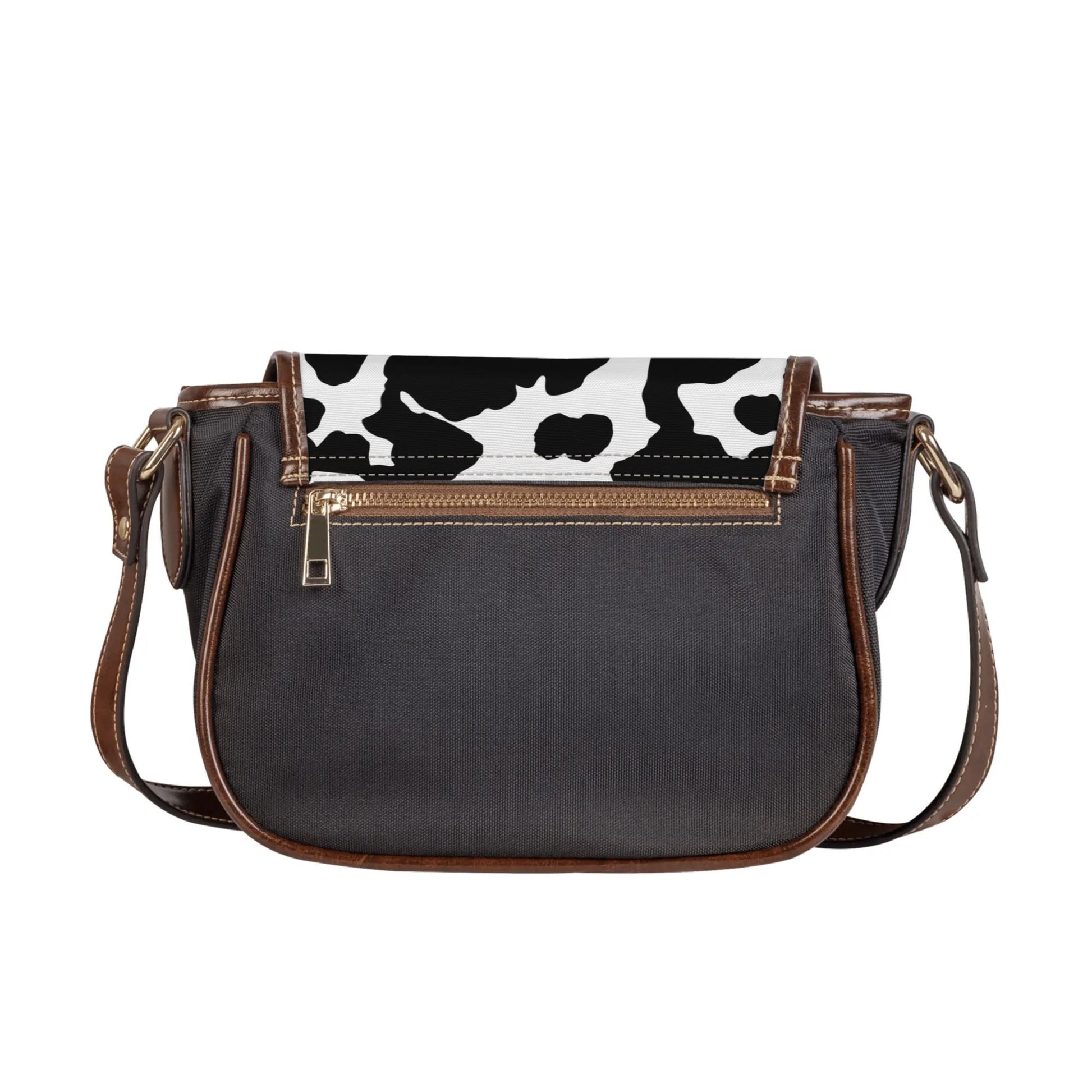 Saddle Bag | Black & White Camouflage