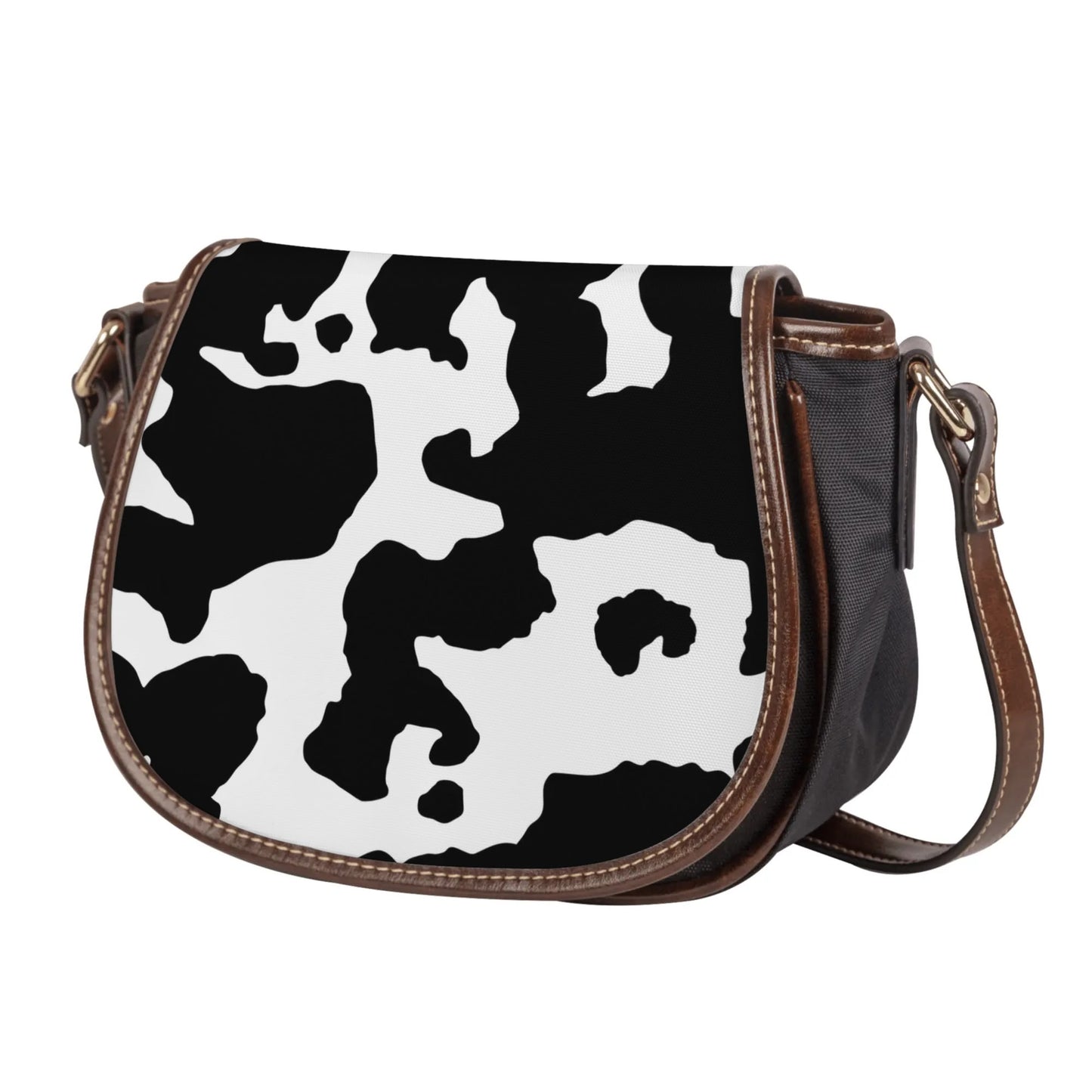 Saddle Bag | Black & White Camouflage