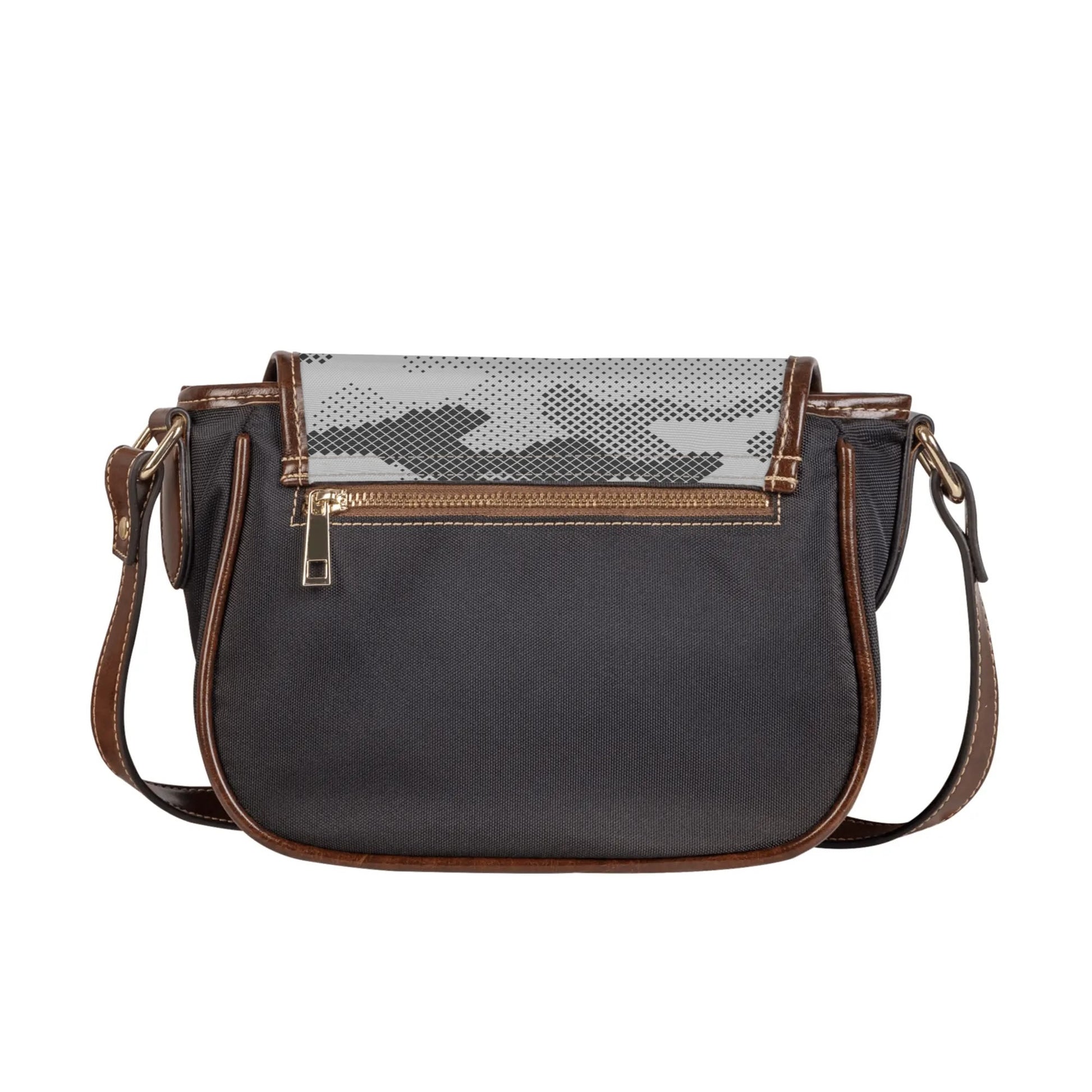 Saddle Bag | Digital Gray Camouflage Camo Colors