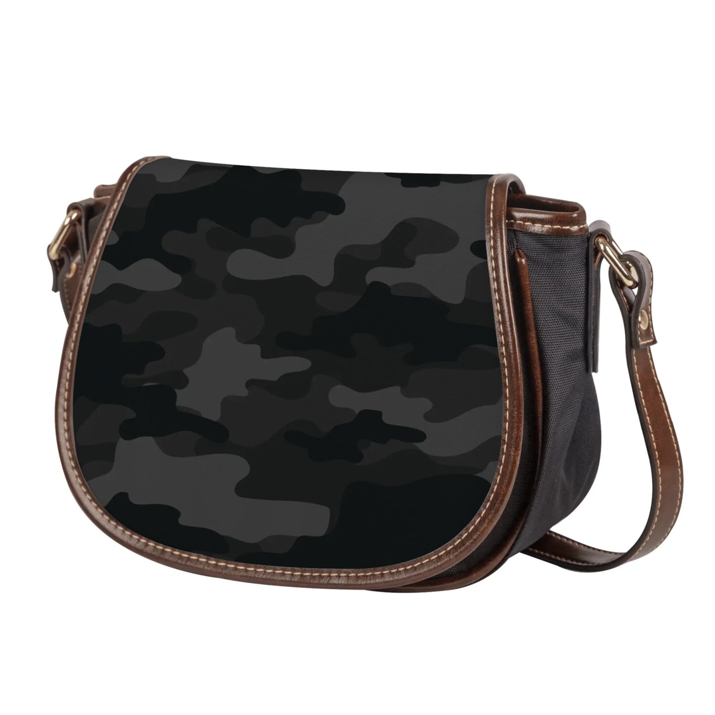 Saddle Bag | Black Camouflage