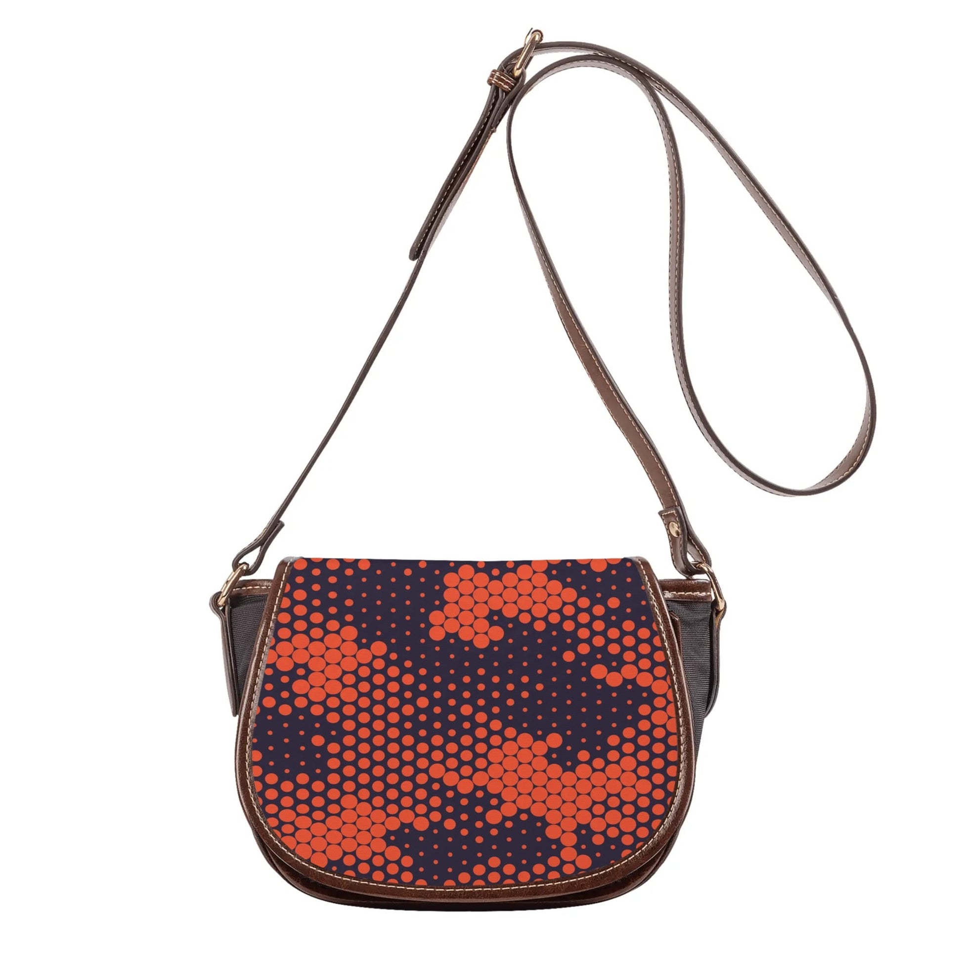 Saddle Bag | Orange & Blue Digital Camouflage