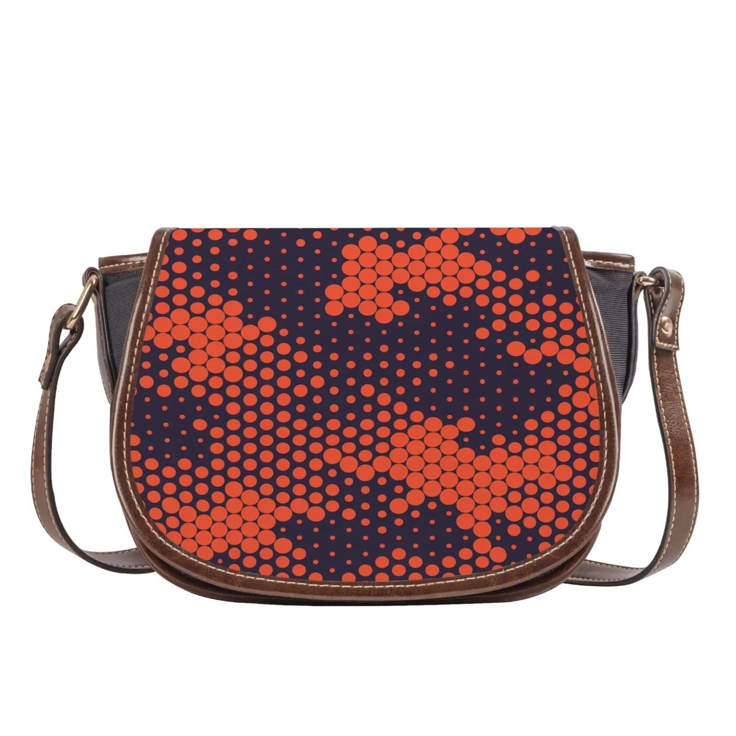 Saddle Bag | Orange & Blue Digital Camouflage