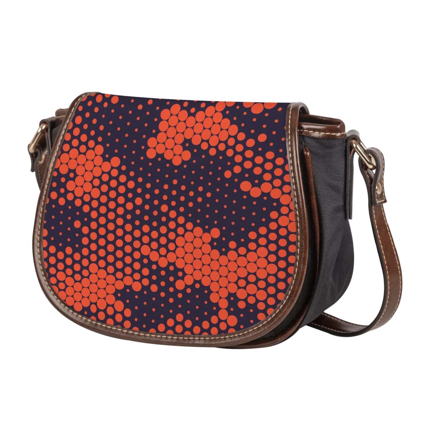 Saddle Bag | Orange & Blue Digital Camouflage