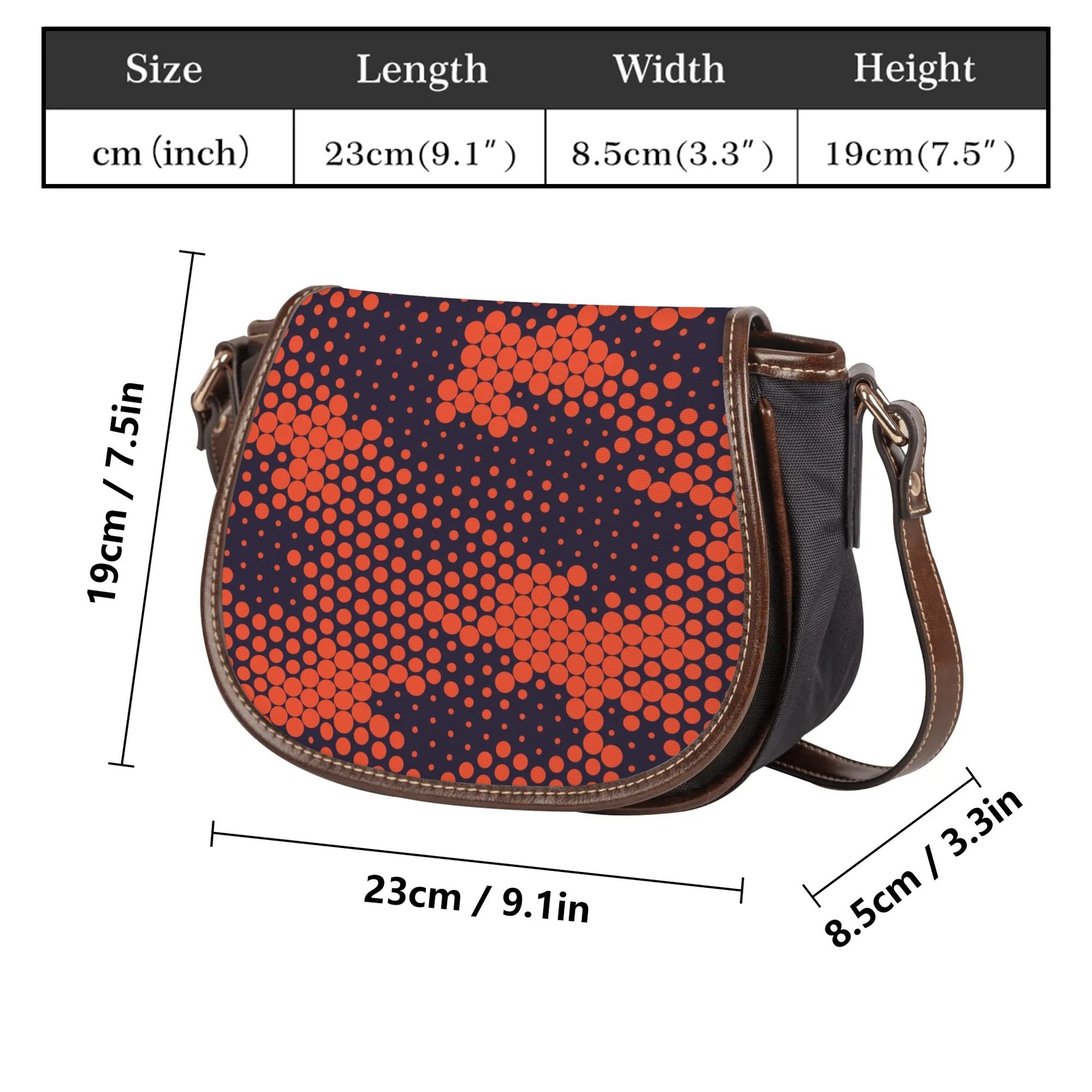 Saddle Bag | Orange & Blue Digital Camouflage