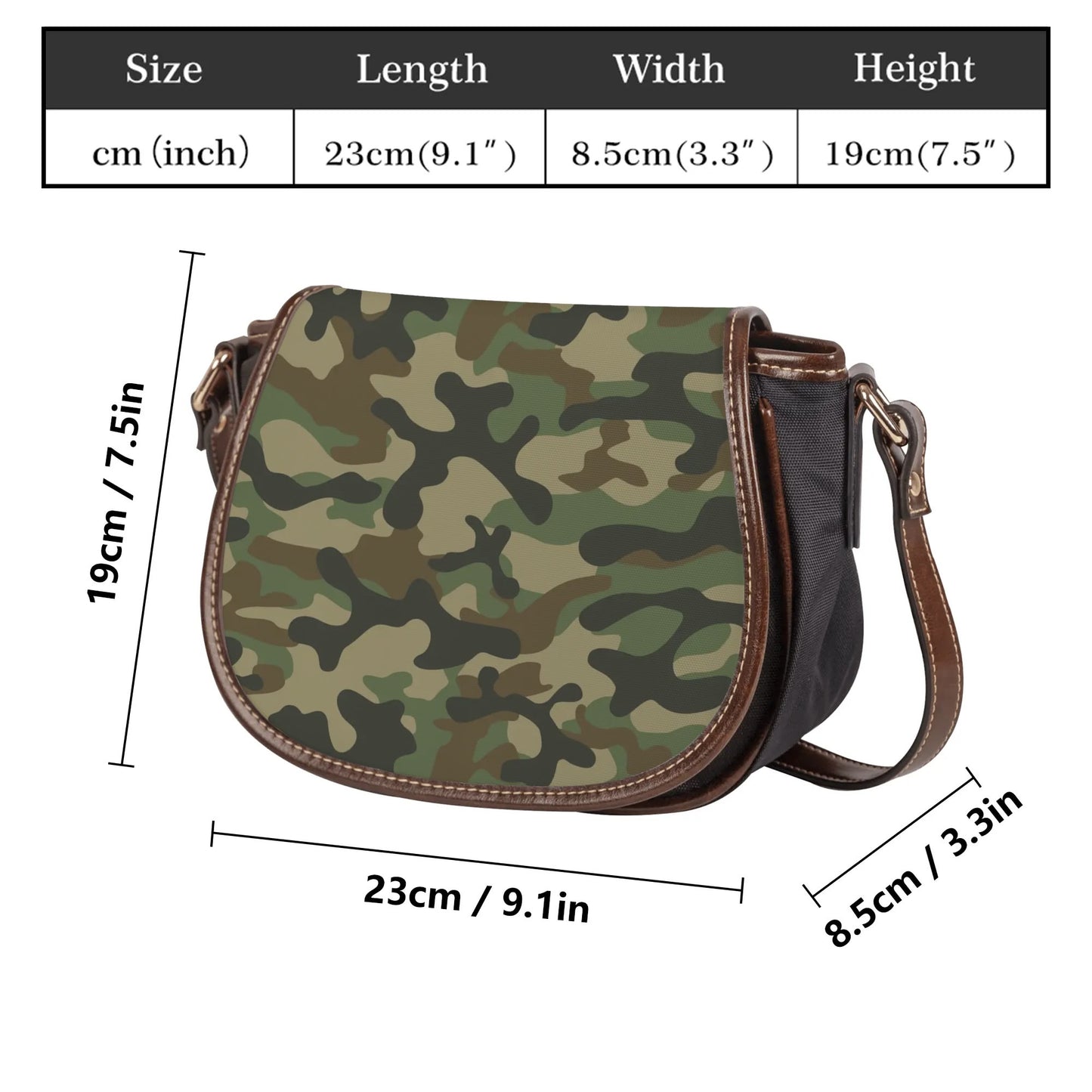 Saddle Bag | Military Brown Camouflage