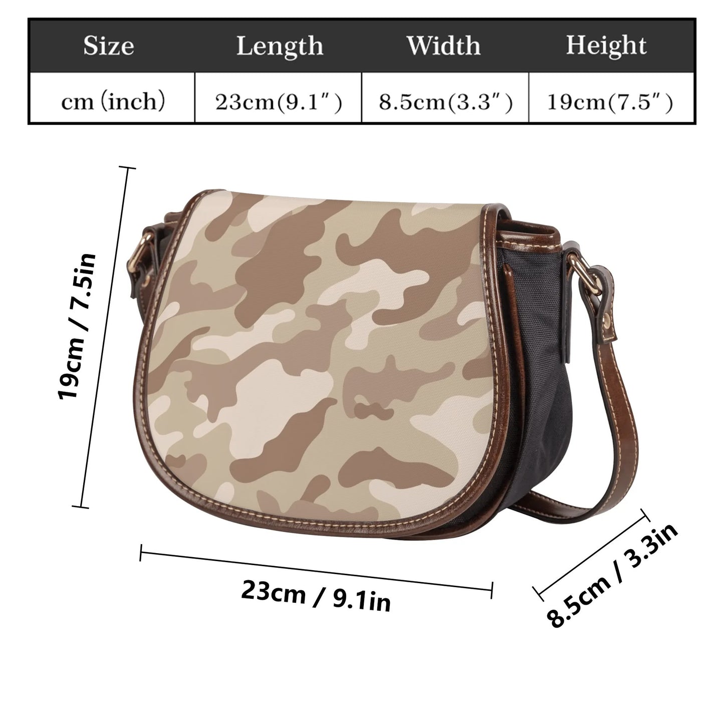 Saddle Bag | Desert Brown Camouflage