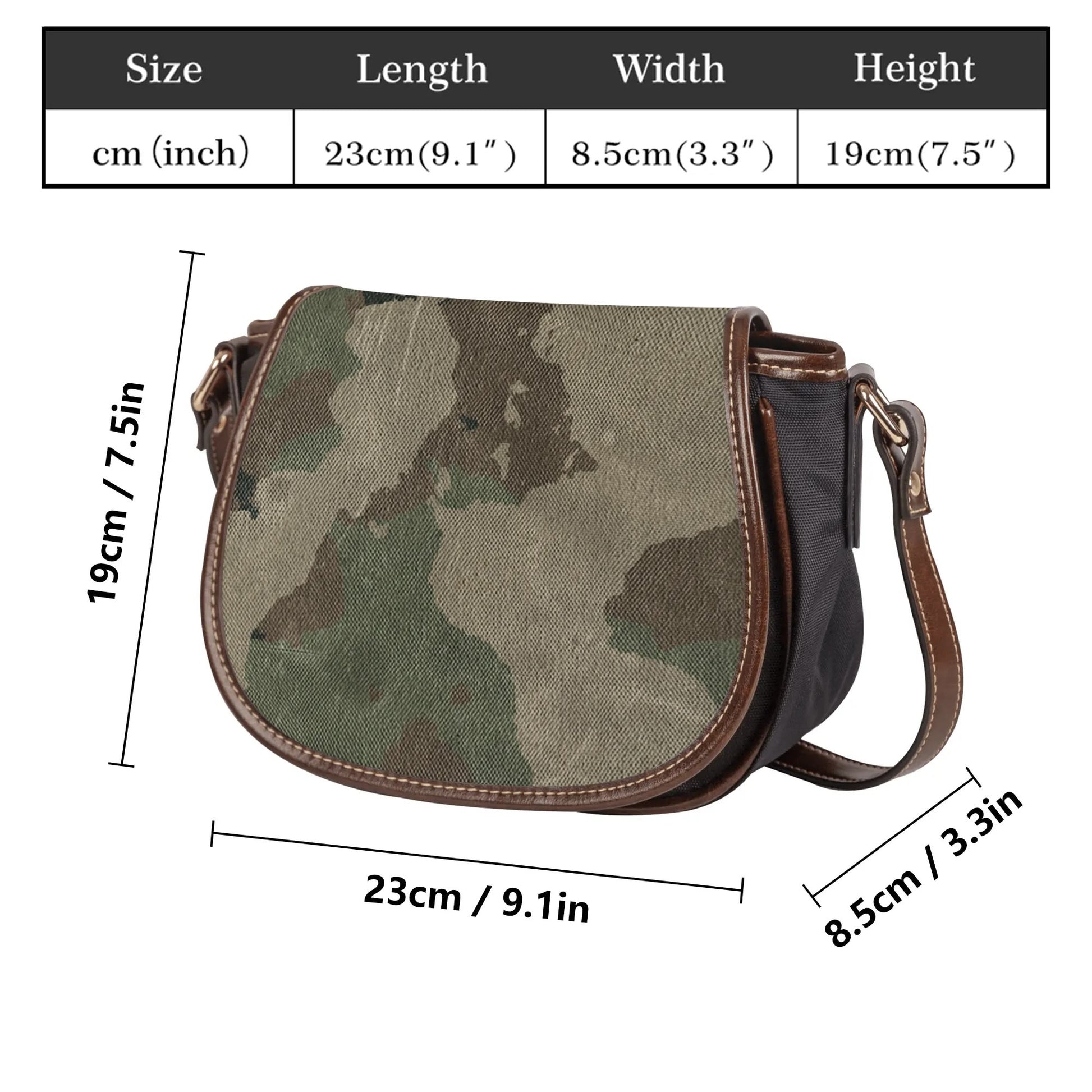 Saddle Bag | Dirty Brown Camouflage